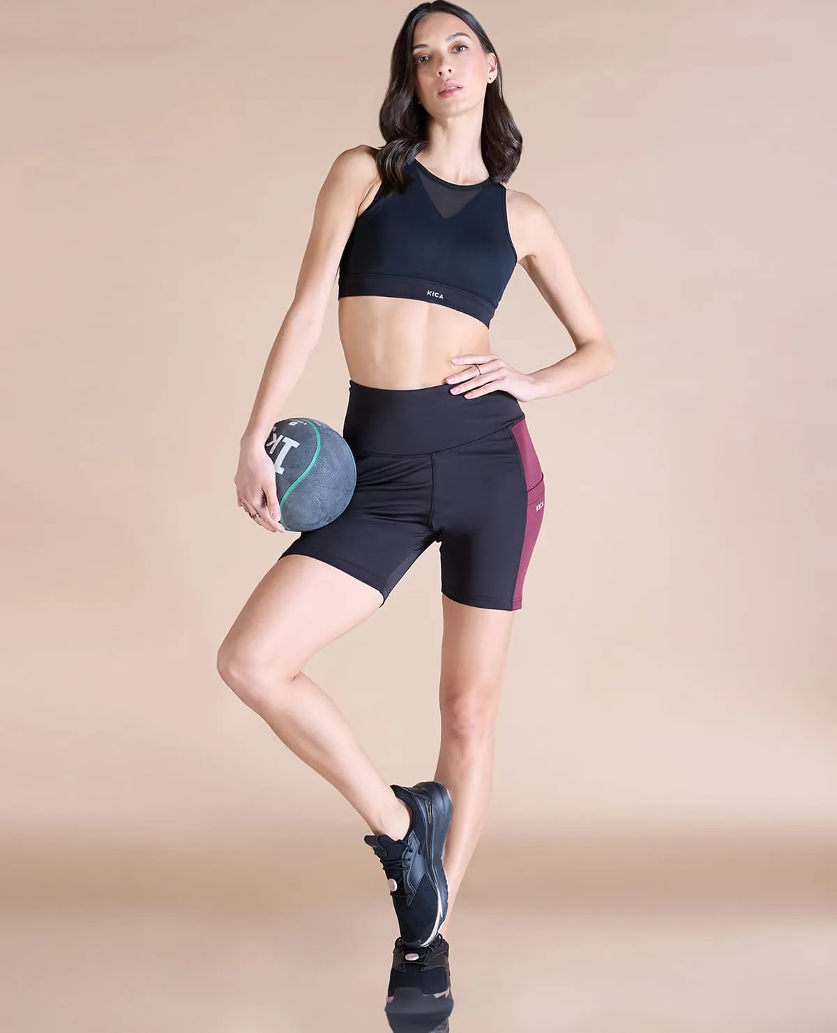 creative industry Vintage Look High Waisted Cycling Shorts in Second SKN Fabric