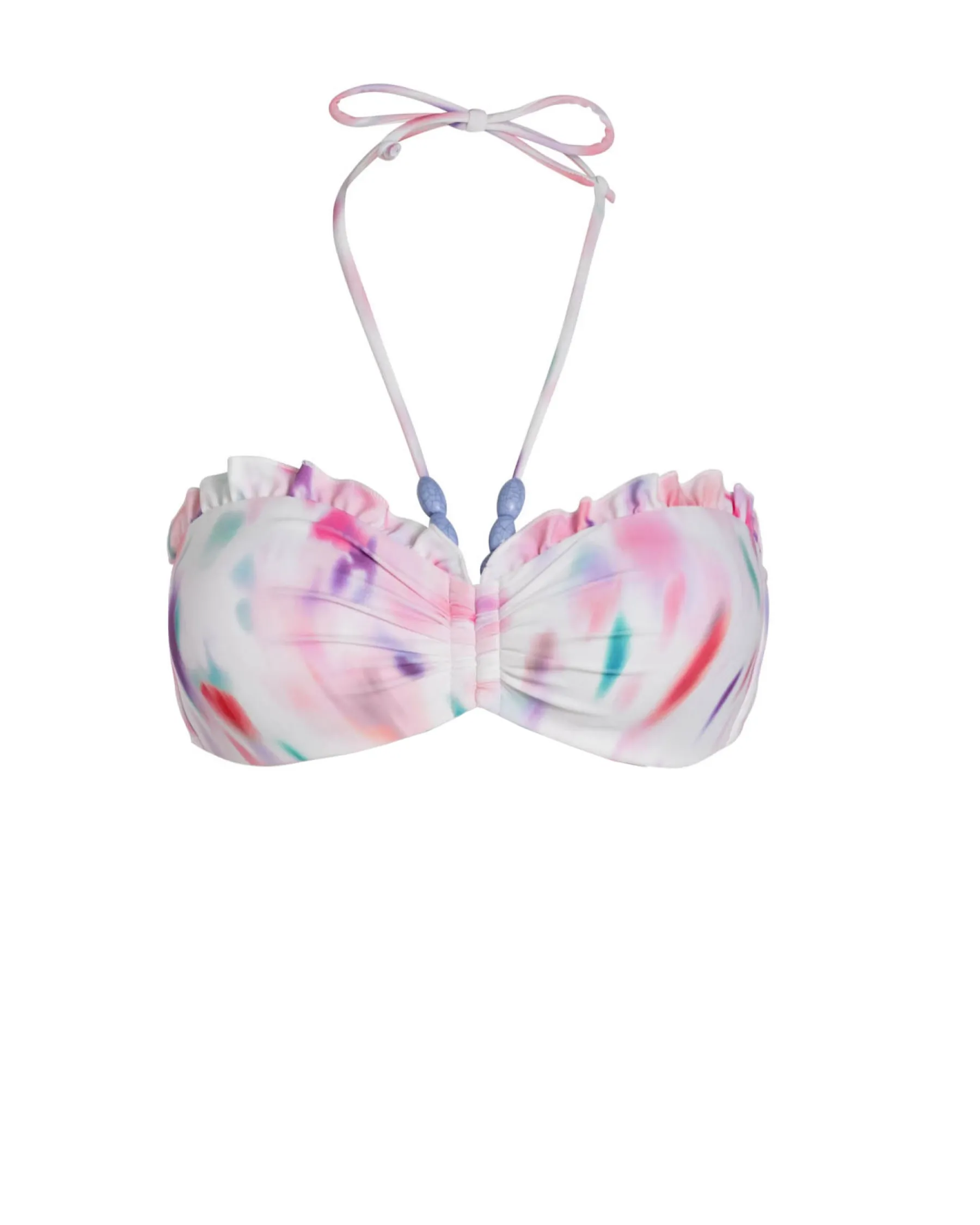 Alexis Top In Hazy Ikat Ivory Adjustable Straps