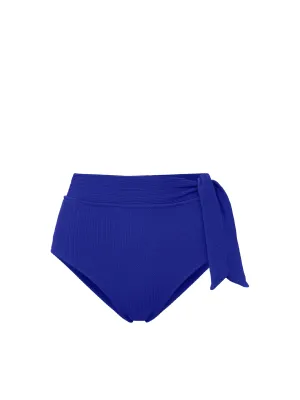 Soft Lining Technology Side Tie High Waist Bottom Iris Texture