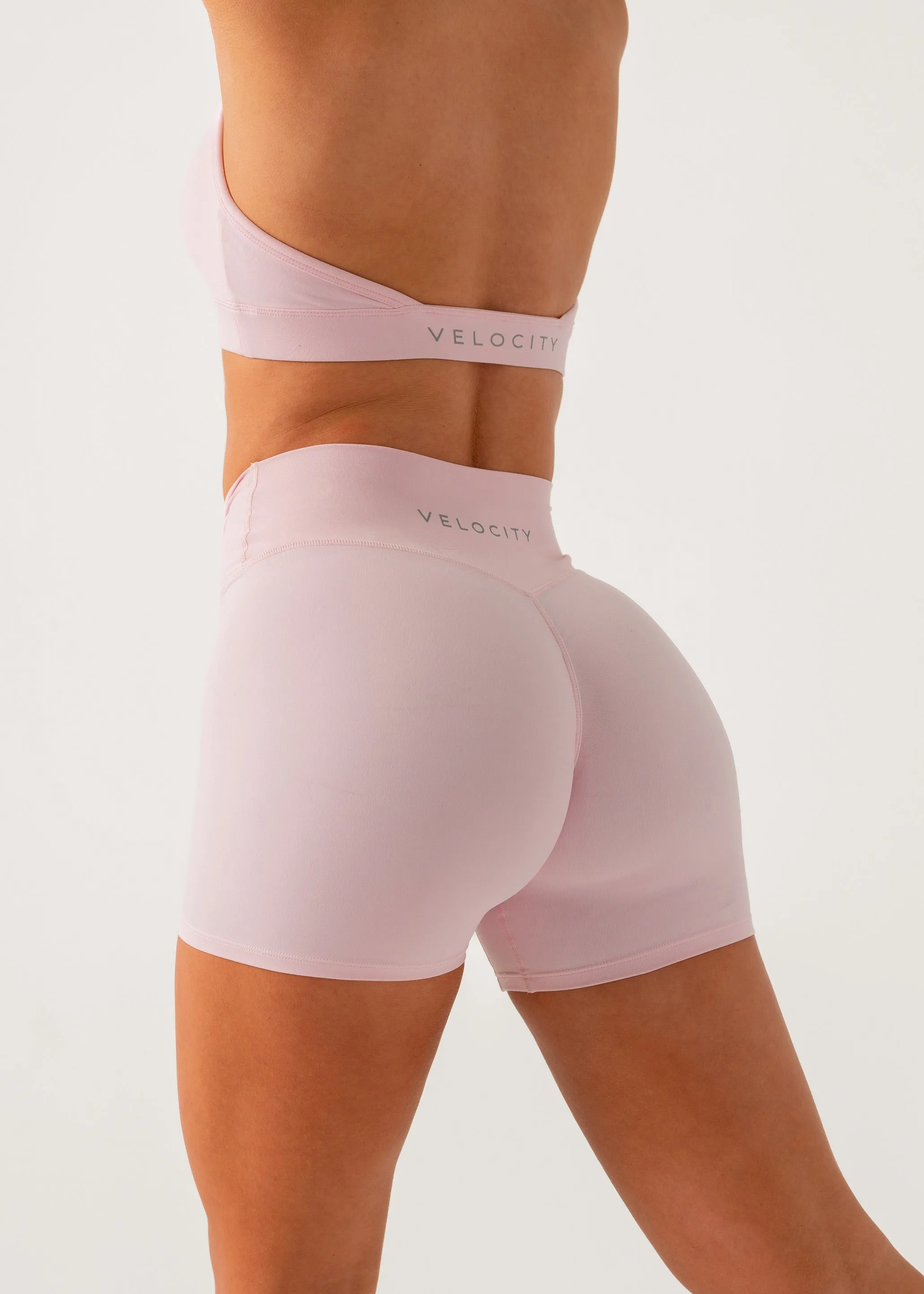 AntiStaticCoating POISE TIE SHORTS - GUAVA