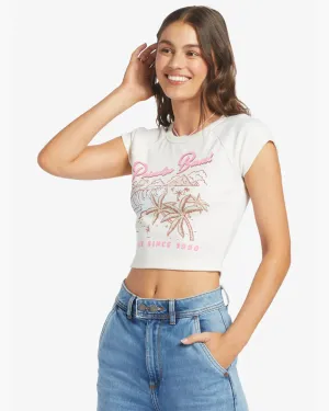 GarmentDyedTexture Paradise Bound Crop Ribbed T-Shirt (Past Season)