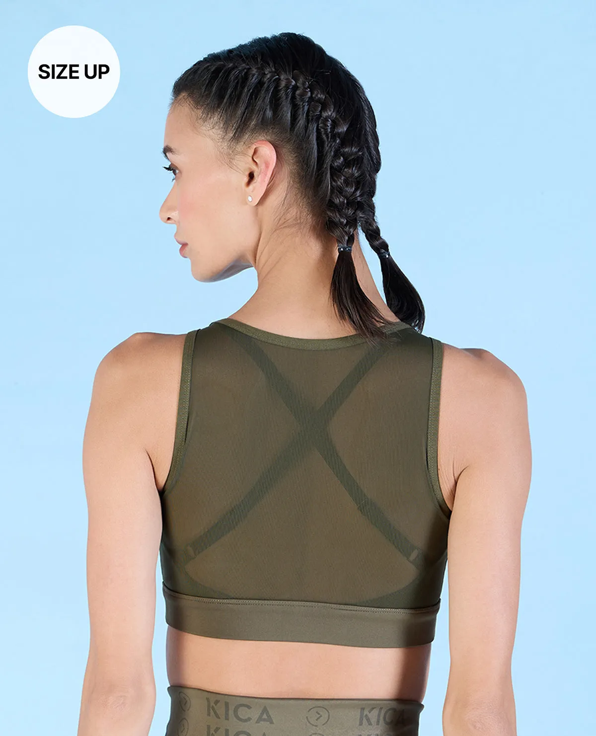 Crossback seams Ergonomic Cut High Impact & Full Coverage Mesh Sports Bra