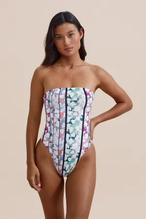 Moderate Coverage Cut Double Layer Reinforcement Paola One Piece - Origami