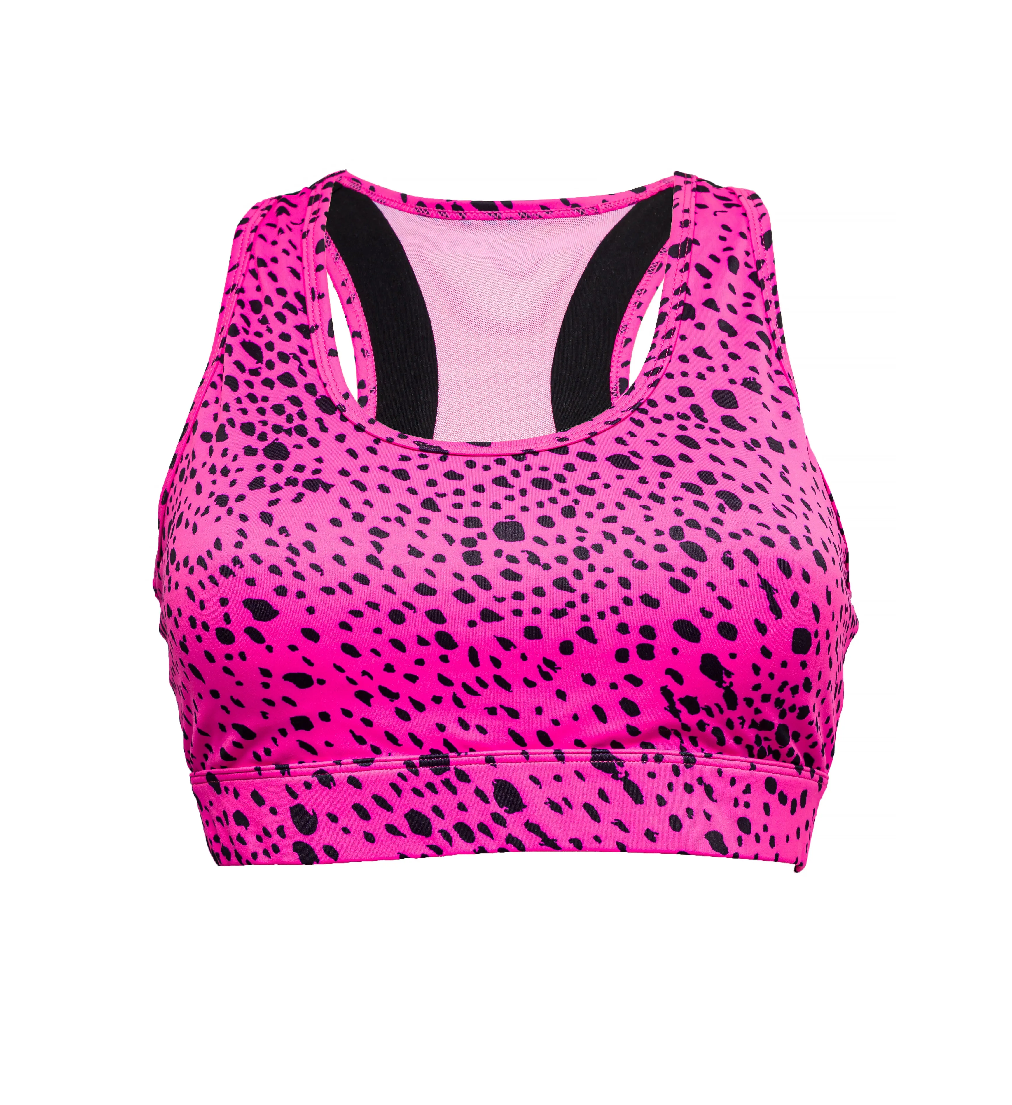 Hemmed edges seams Pink Amnesia Bra Top