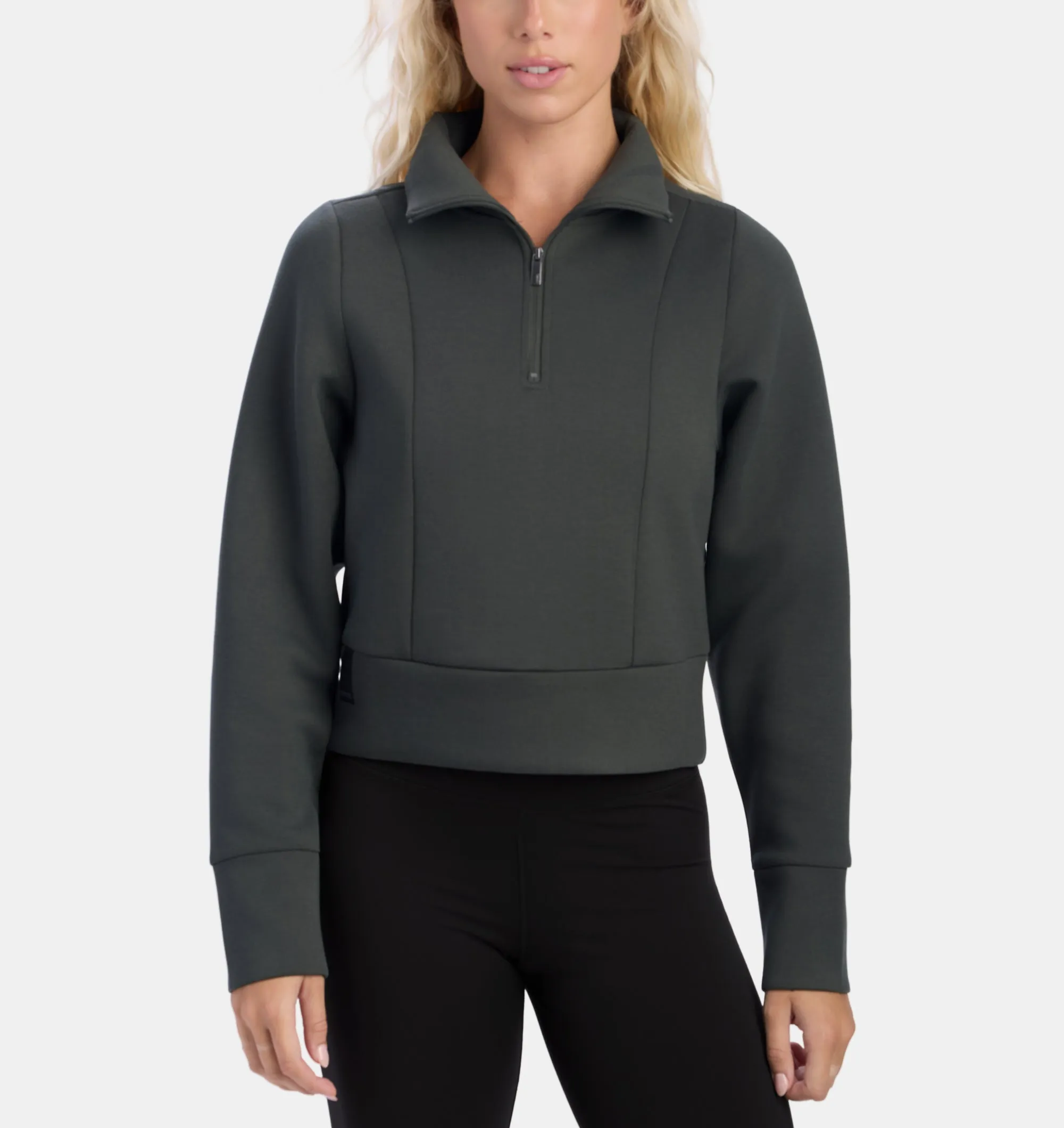 LuxBreak Half-Zip Pullover tag accents