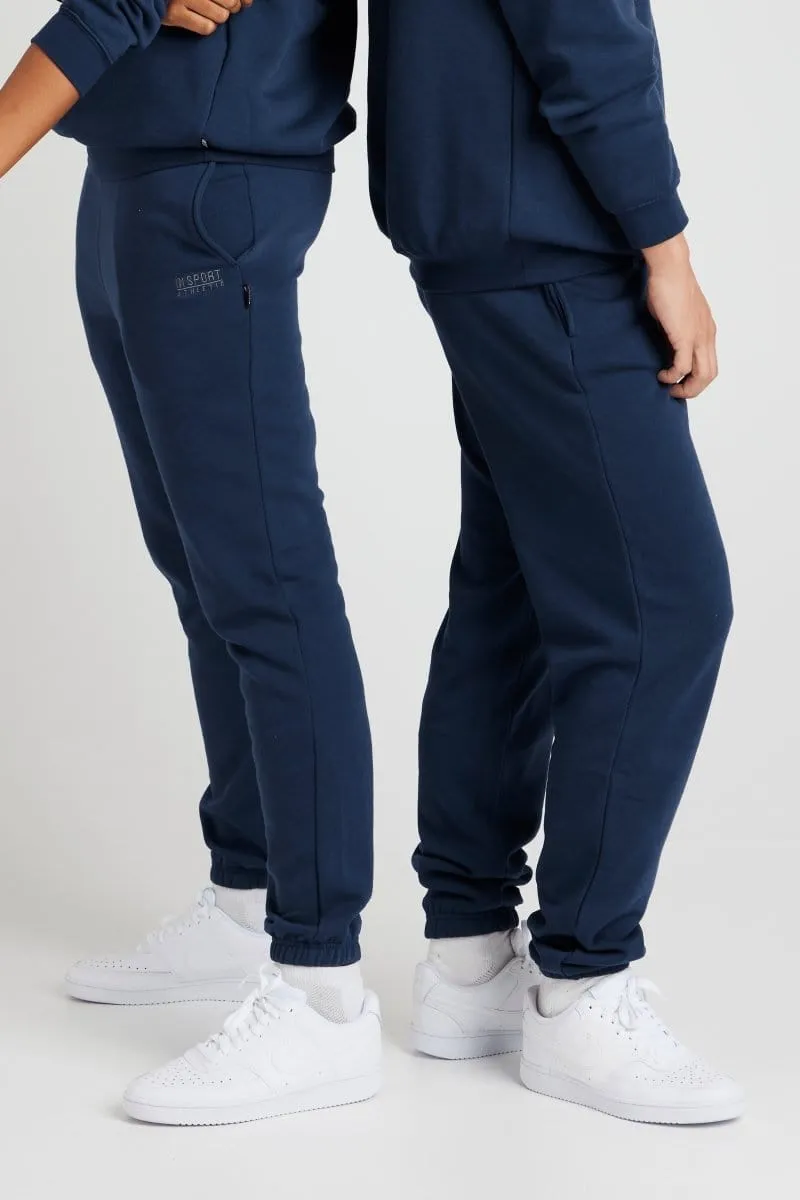 TearResistantMaterial TaperedLeg Insport Unisex Alaska Navy Elastic Leg Trackpants