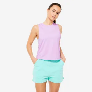 Sustain Glow Crop Top Mujer Verde Claro Algod??n Sin Mangas