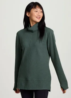 Studio Jacquard Mock Neck Pullover light feel Morning Stretch Durable Stitch
