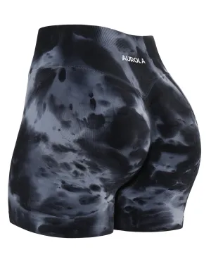 AUROLA Influence  workout Tie Dye Shorts FlatlockSeaming OdorControl Treatment