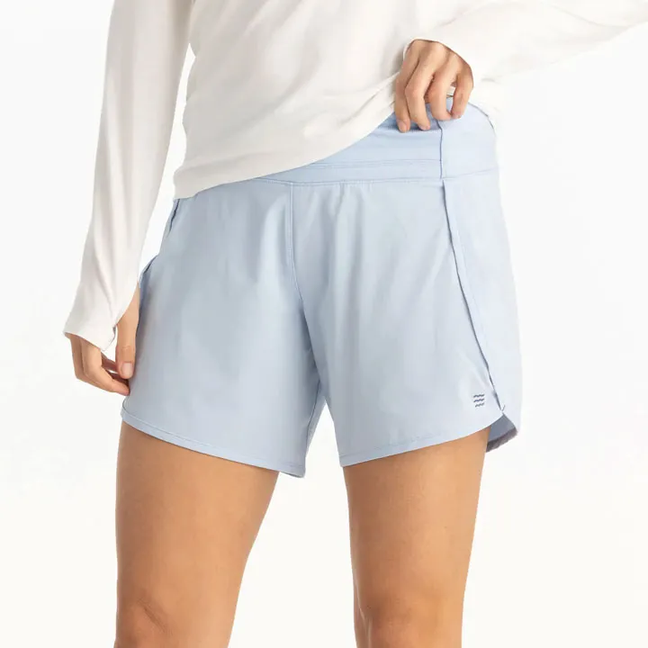 Underwear Sports Comfort Free Fly Womens Bamboo Lined Breeze Short ?C 6"
