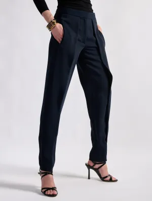 Navy caddy pleated trousers Smart Comfort
