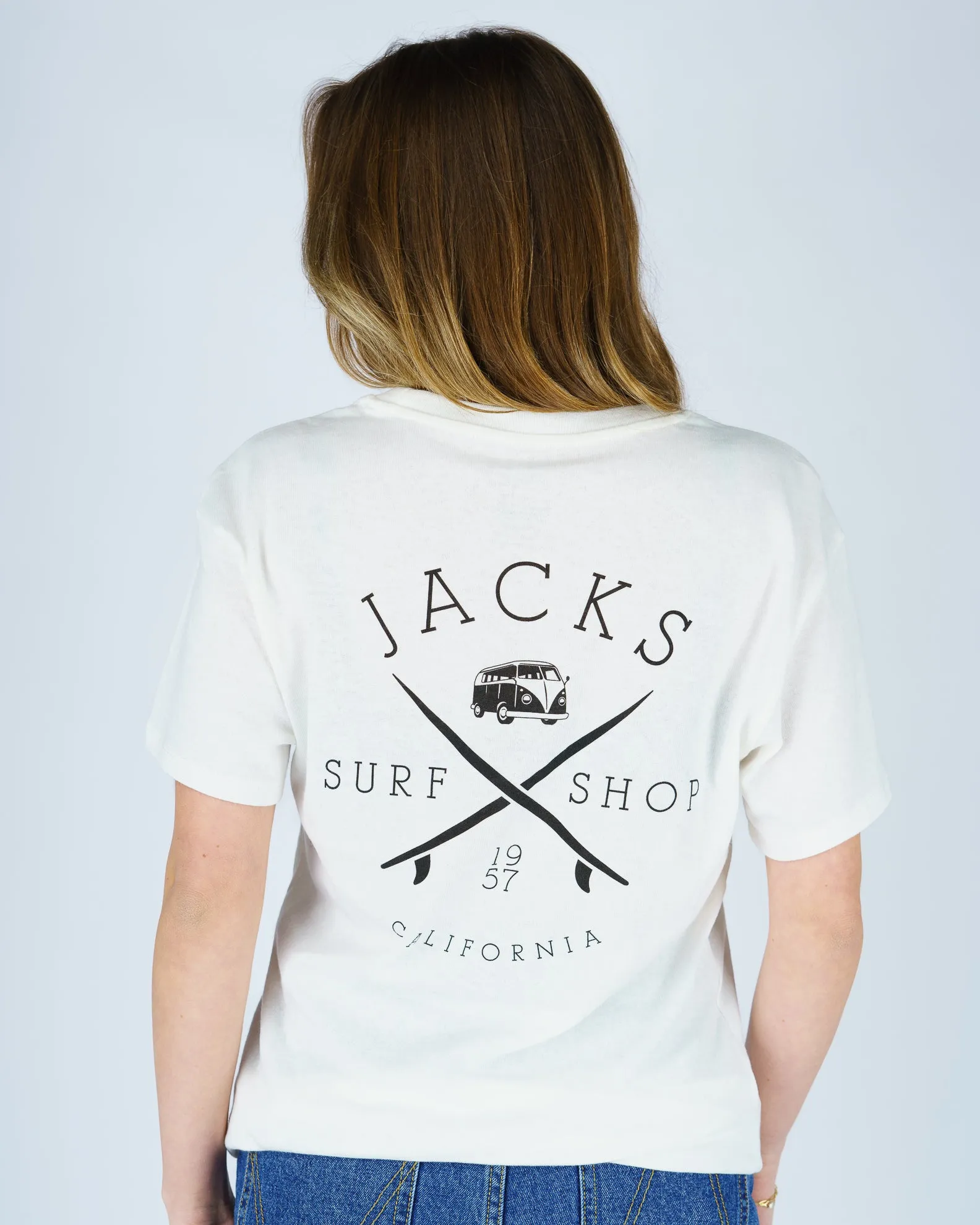 Women's Bus Stop S/S Tee - White Teenager coolness