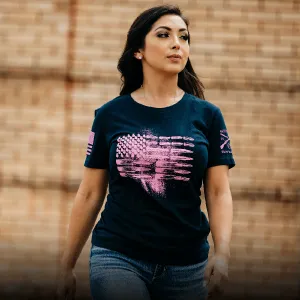 Pullover Ammo Flag - Navy/Pink
