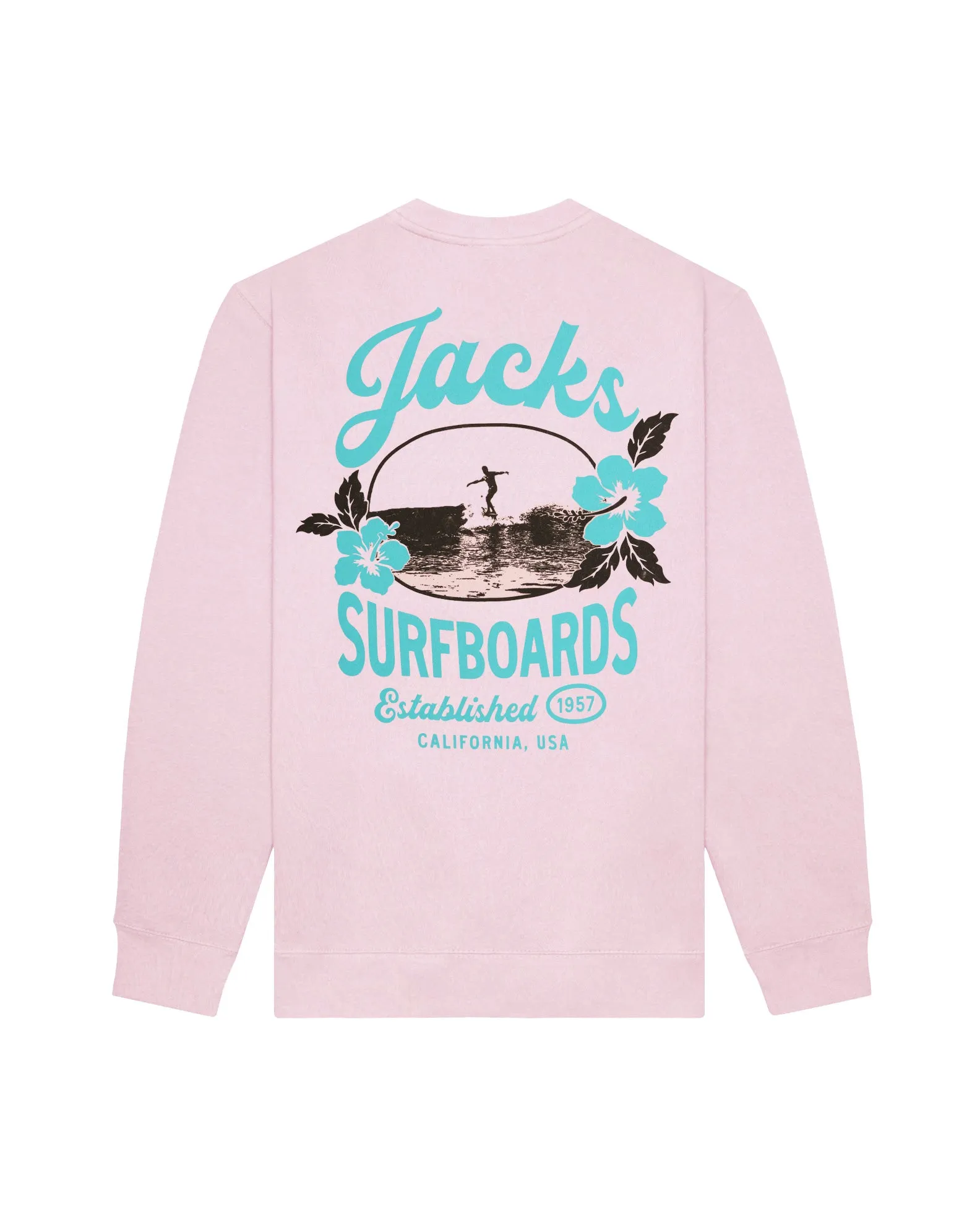 product solo self expression product mountain adventure spirit Women's Tip Toe Summer Series Crewneck Sweatshirt - Light Pink