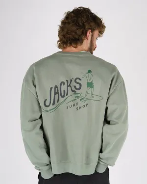Bobber Heavyweight Crewneck - Sage Layered Fit Home Wear