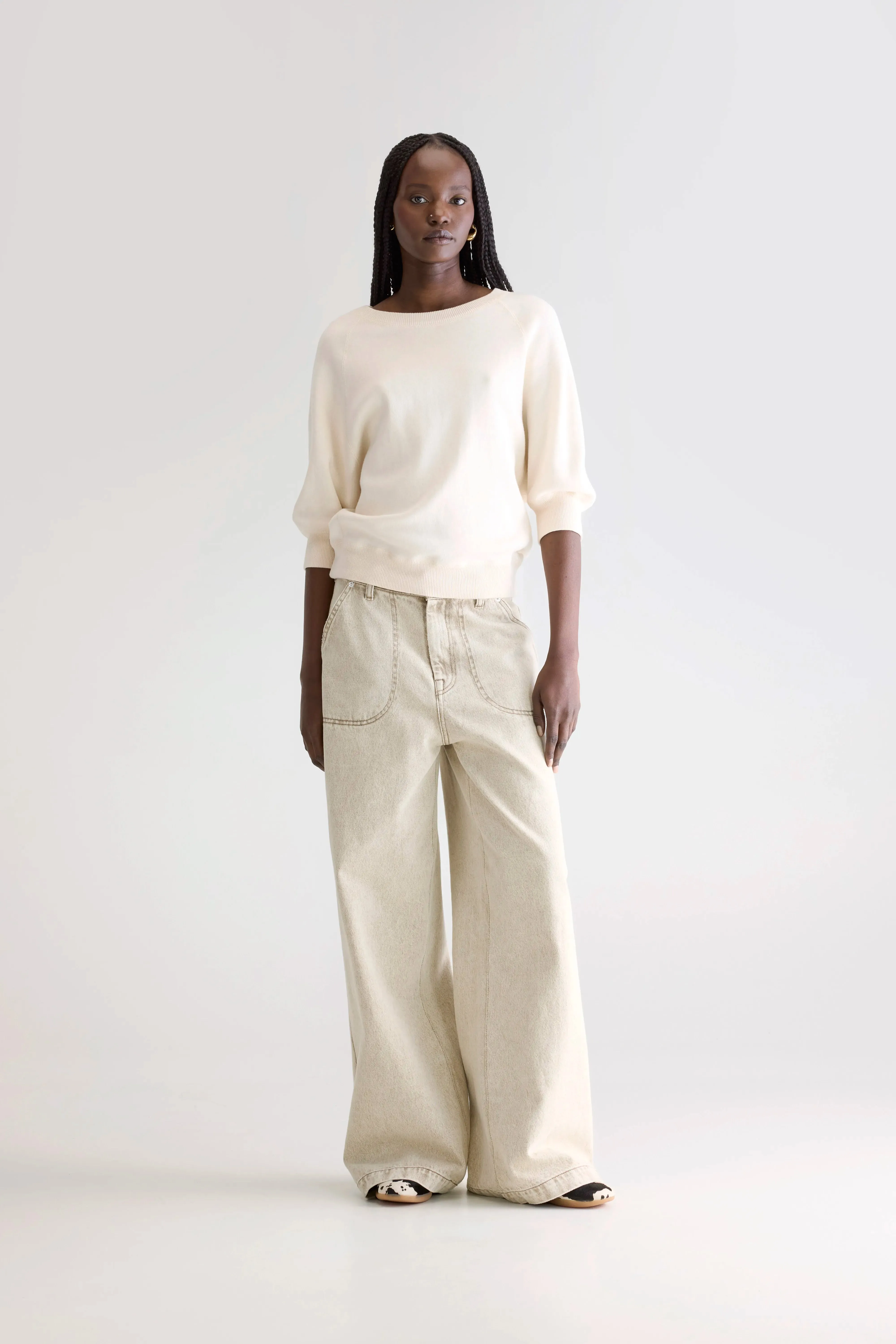 All-day Comfort Stylish Wear Anglet crew-neck sweater (242 / W / MILKY WAY)