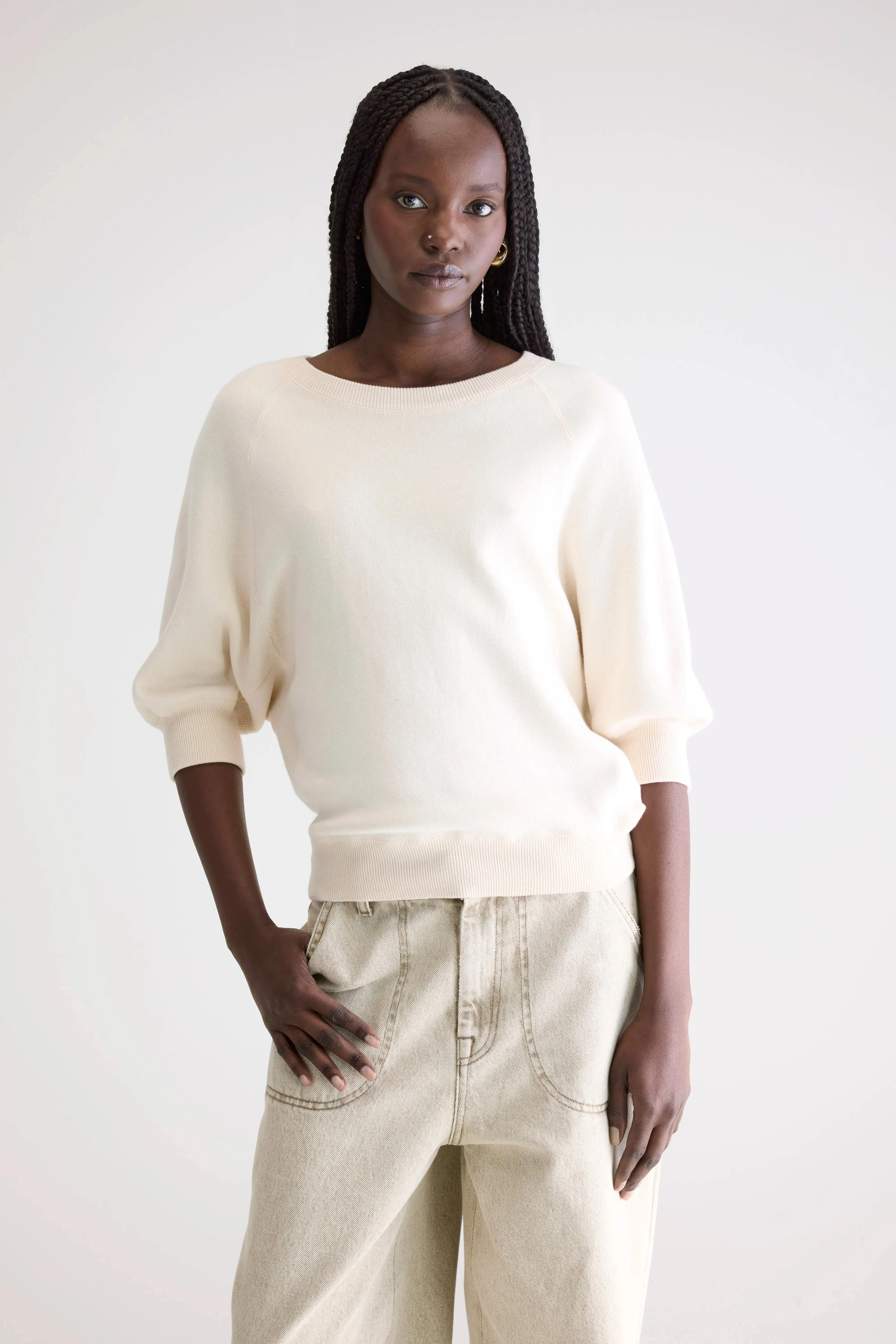 Soft Comfort Anglet crew-neck sweater (242 / W / MILKY WAY)