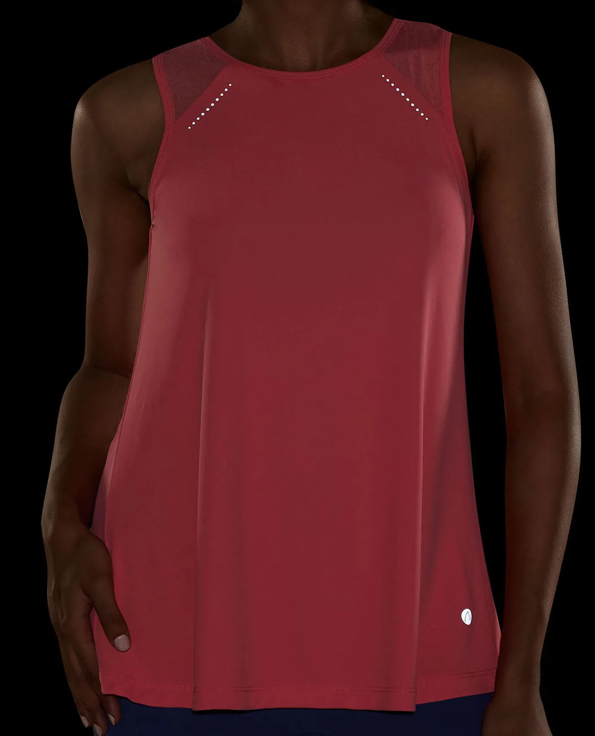 Nykd By Nykaa Quick Dry Longline Workout Tank Top -NYK032-Orange Modern Grip Waistband