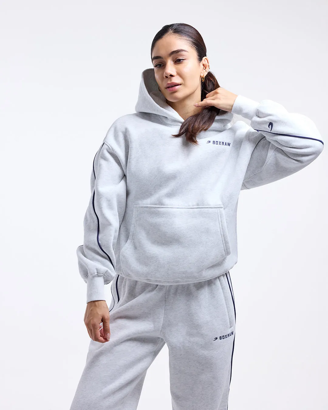 JoAnn Hoodie - Grey Marl CompressionEnhanced Fit Magic Glow