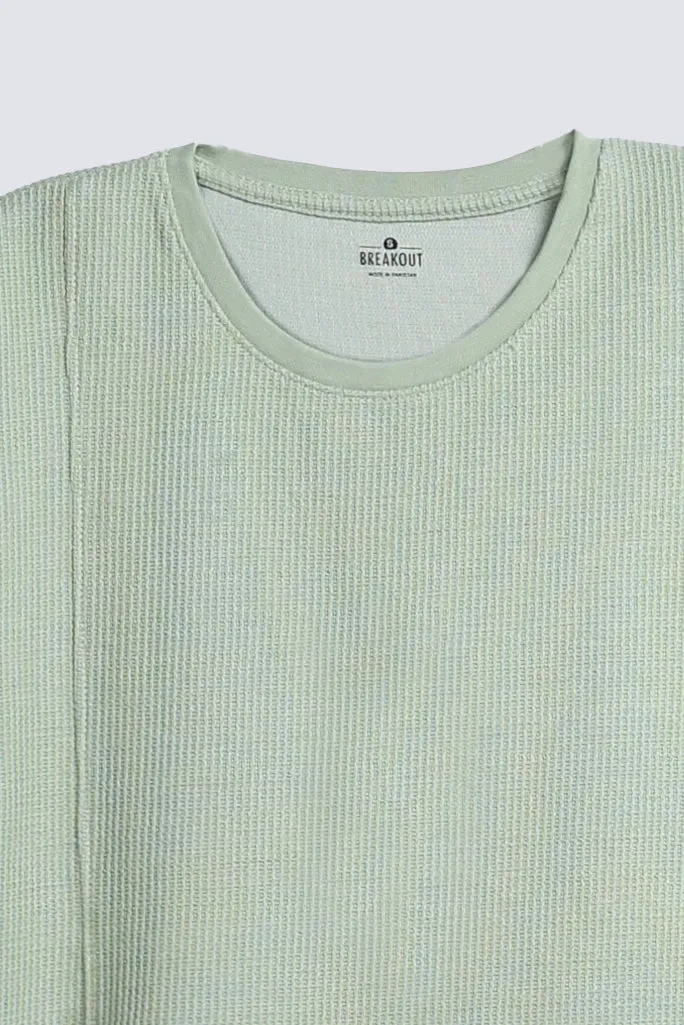 Comfortable Tunic Functional Wear TEXTURED OVERSIZED TEE