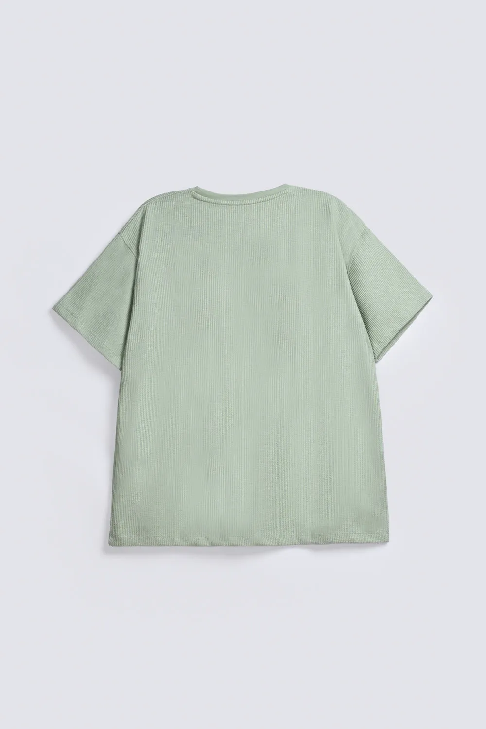 TEXTURED OVERSIZED TEE City Beat Airflow Mesh Panels