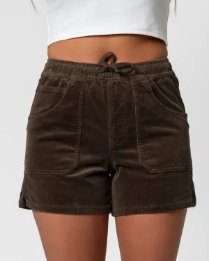 Kinsley Corduroy Shorts - Walnut UPF Protection