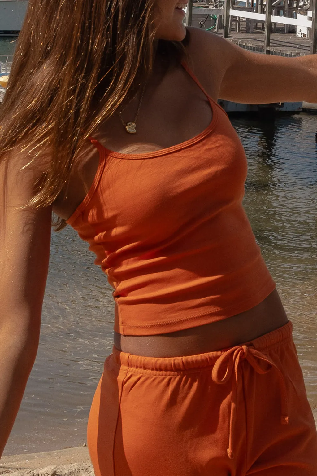 global market Evie Crop Tank - Brick