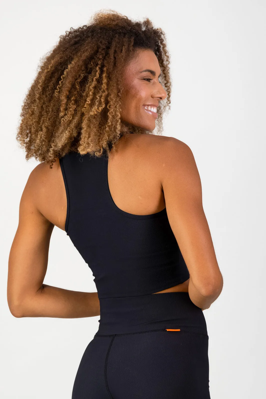 low quality Stile Di Vita Rib Supportive Tank - Black