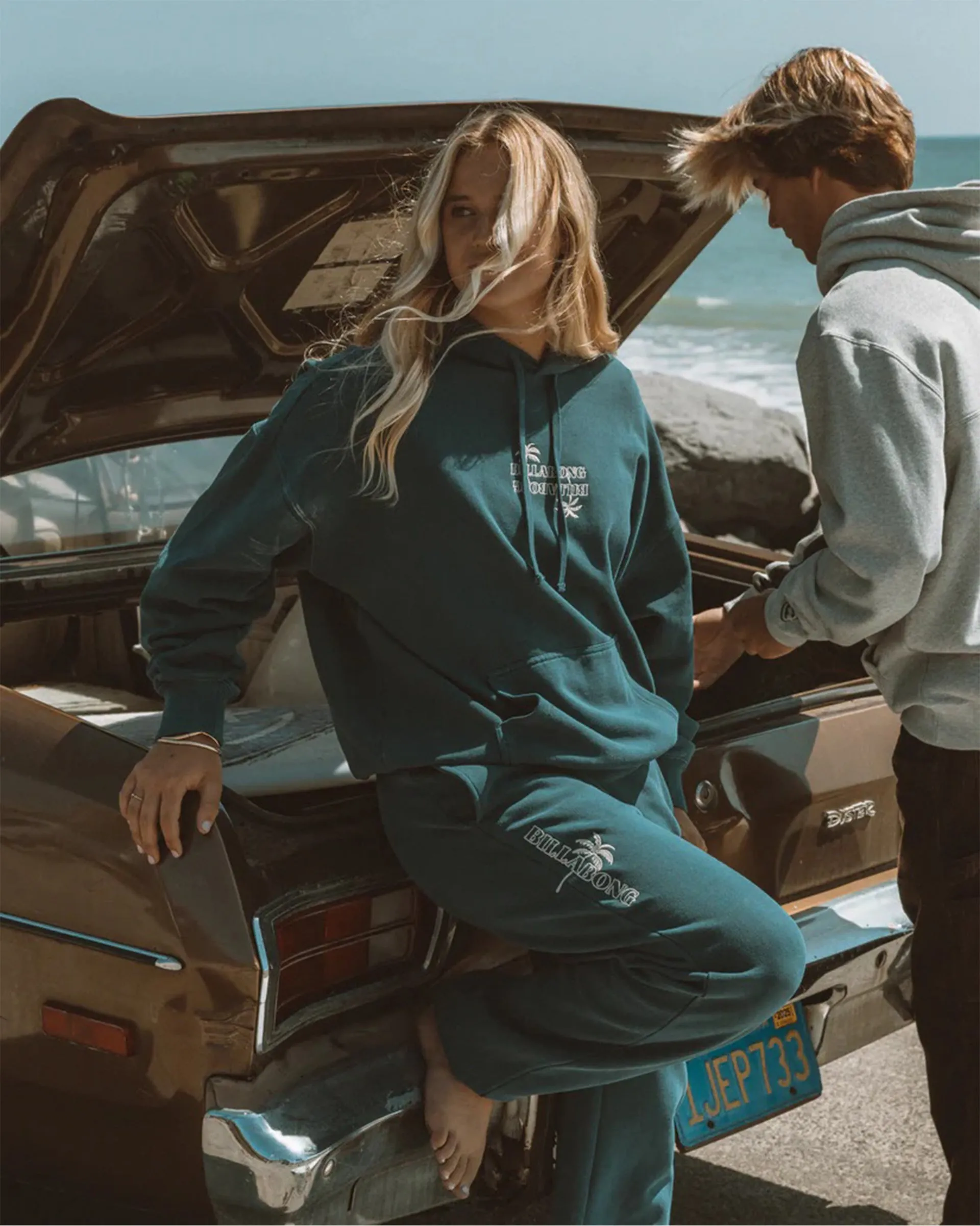 Contrast Stitching Best Wishes Hoodie - Navy