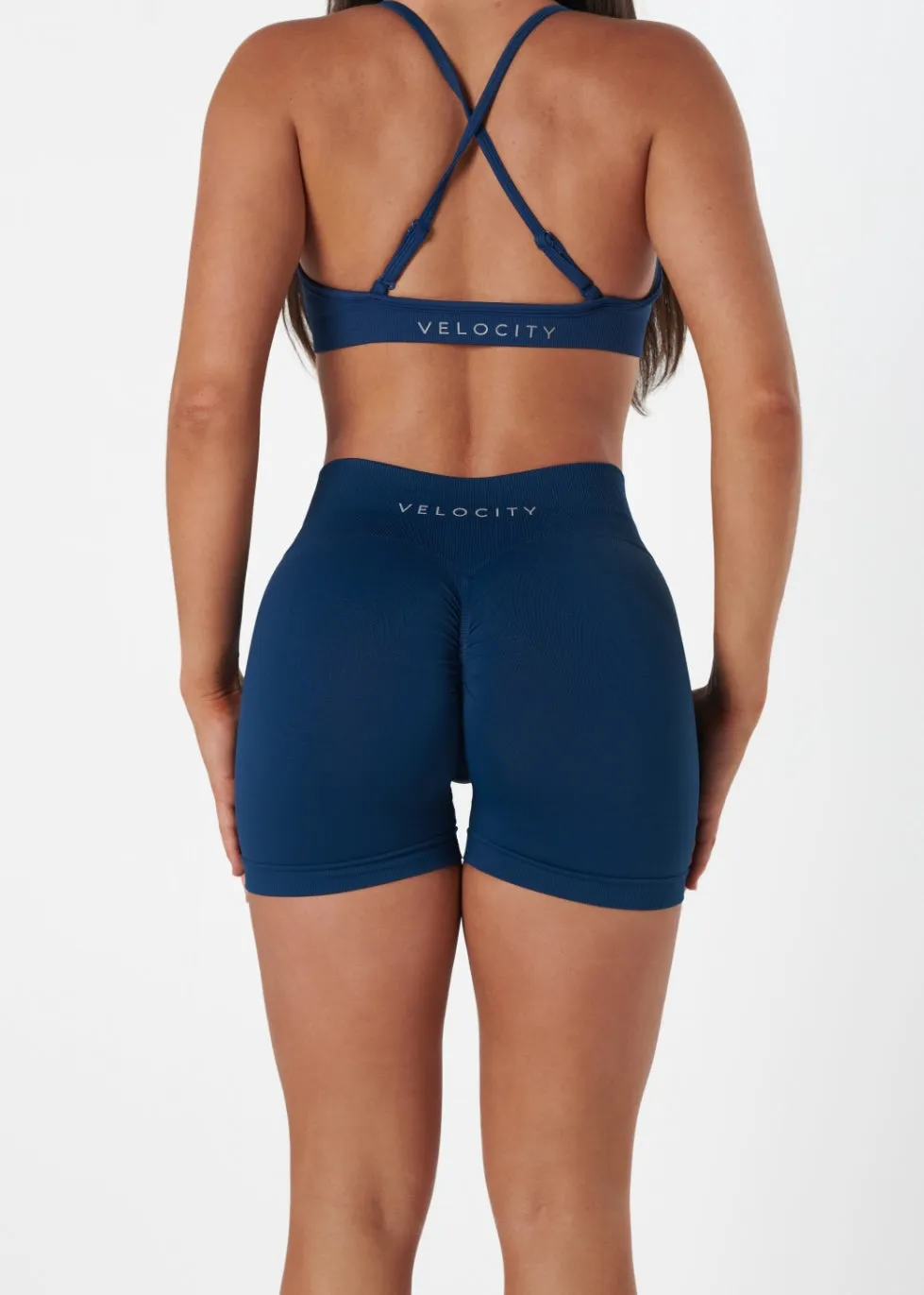 beauty industry Modern Look SIGNATURE SCRUNCH SHORTS - DEEP BLUE