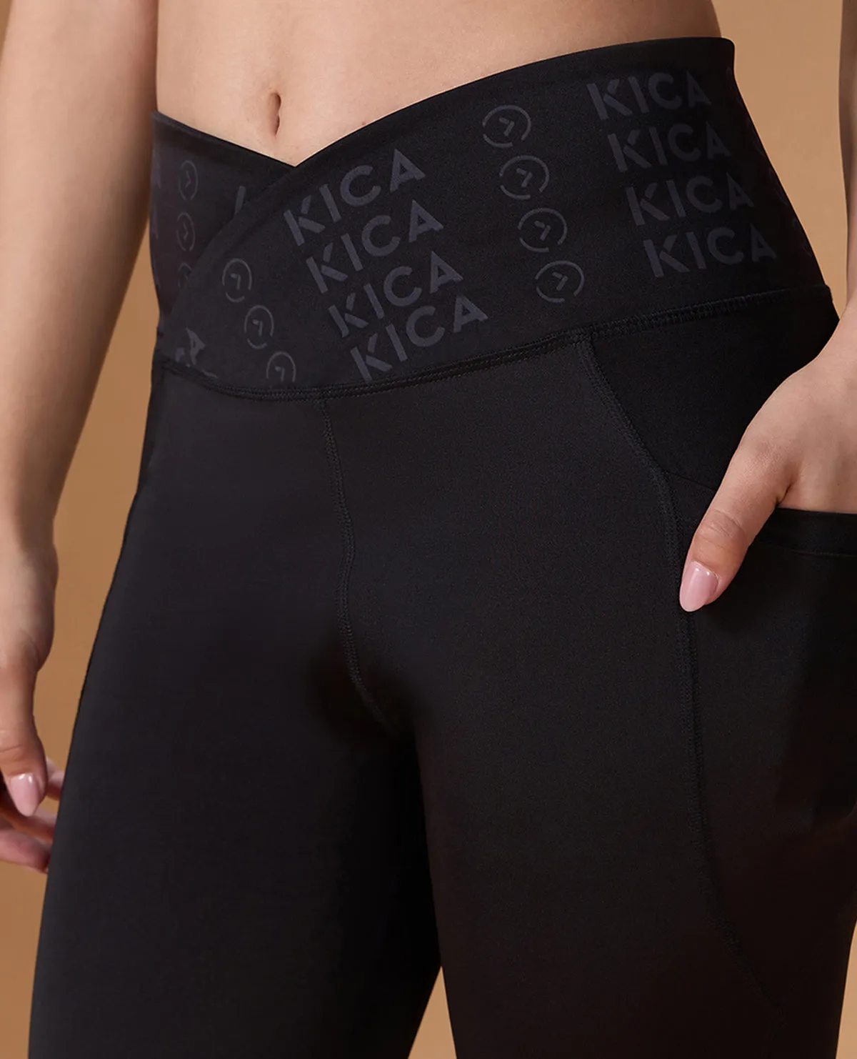 Women Cross Waist Mid Rise Leggings Dance Practice Fitness Lover