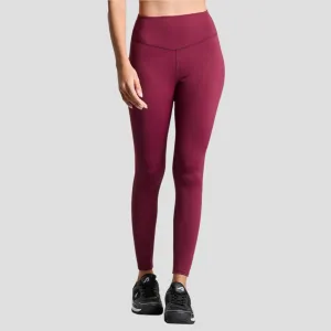 Womens Limitless Leggings - Burgundy Stretch Comfort Urban Mood