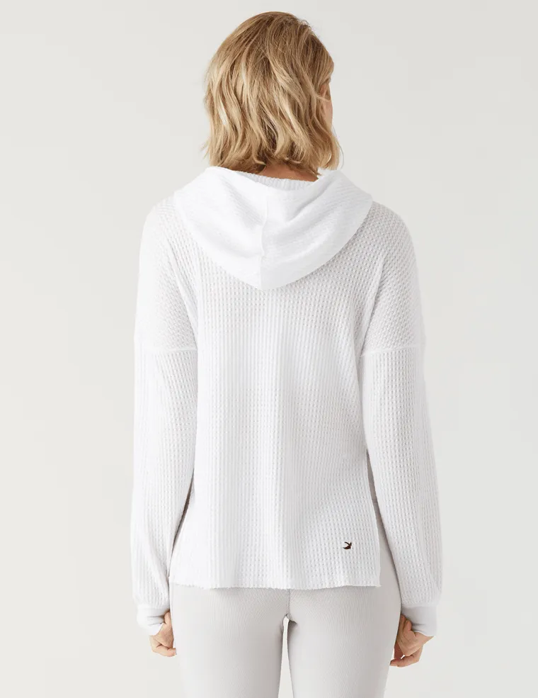 Glyder Rush Hoodie - White Cotton Blend Date night