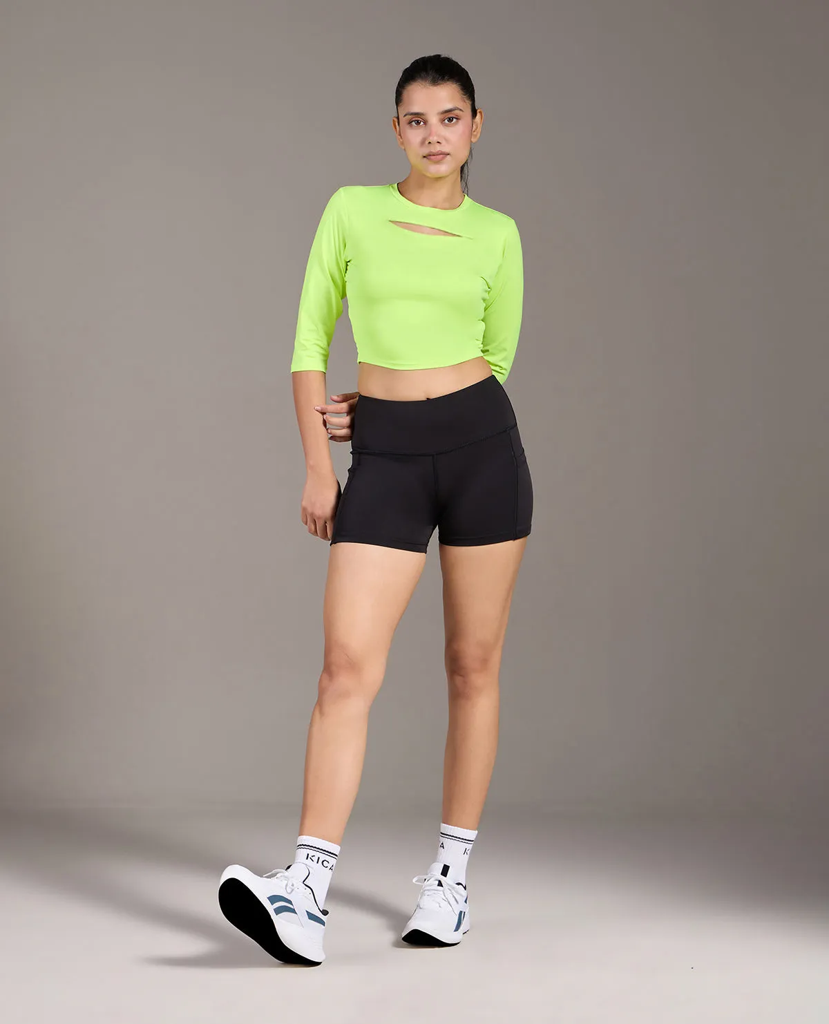 Gym Feather Feel Crop Top Neon Versatile Comfort Style