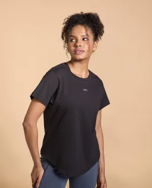 Women Solid Cotton Essential Top Everyday Comfort Style City Casual