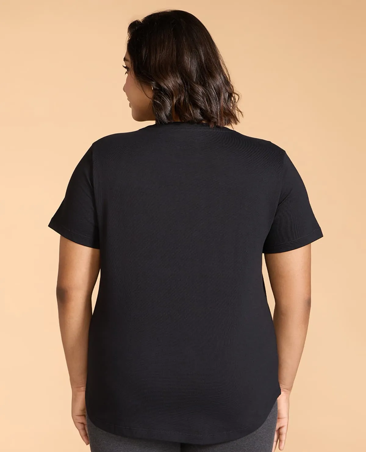 Women Solid Cotton Essential Top Essential Clothing