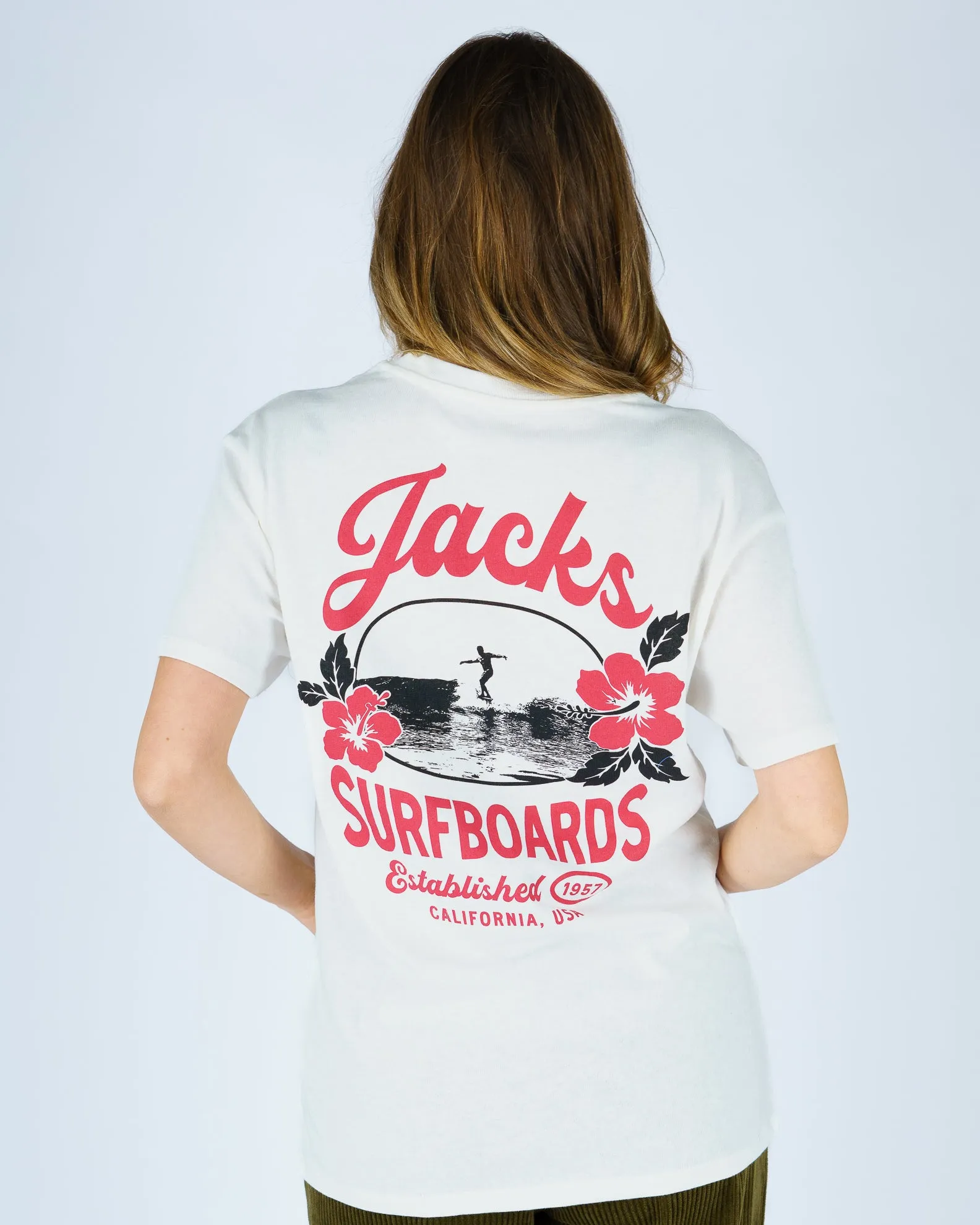 Women's Tip Toe S/S Tee - White Job Interview Antibacterial Treatment