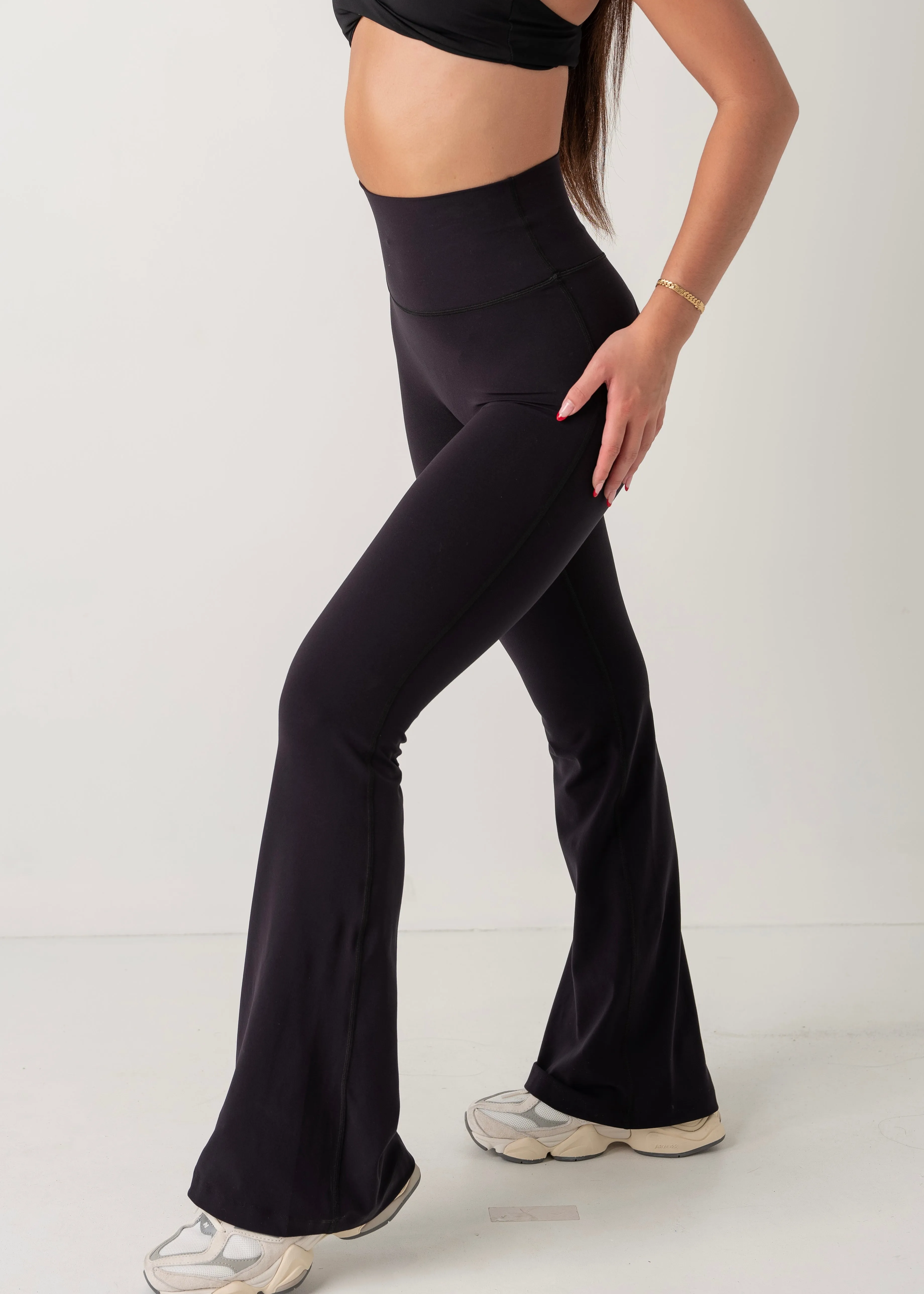 Morning Jog Outdoor Lover For Teens Daily Routine EVERYDAY FLARED LEGGINGS TALL - BLACK