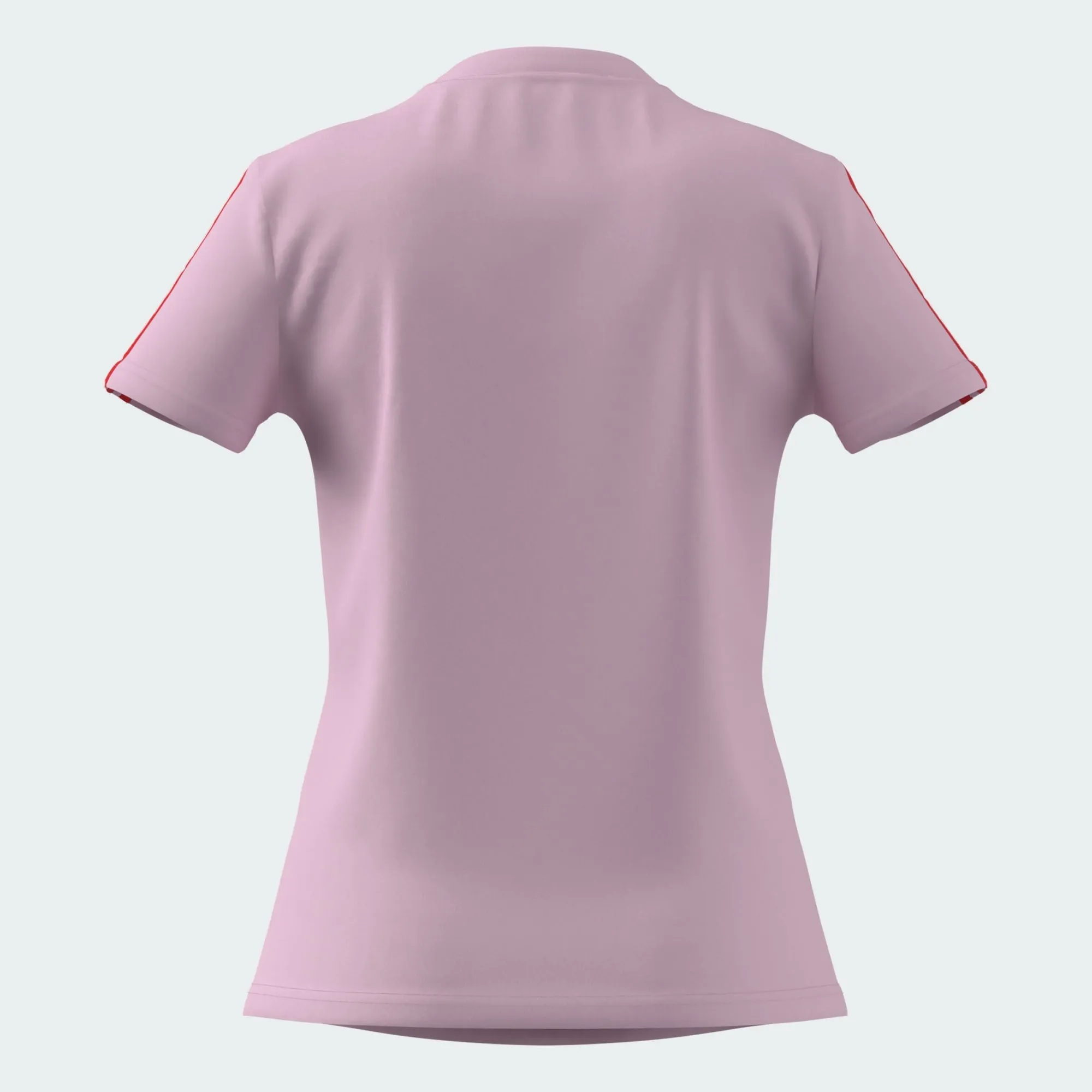 Adidas Women's Slim 3-Stripes Pink Tee Light Casual Everyday Comfort