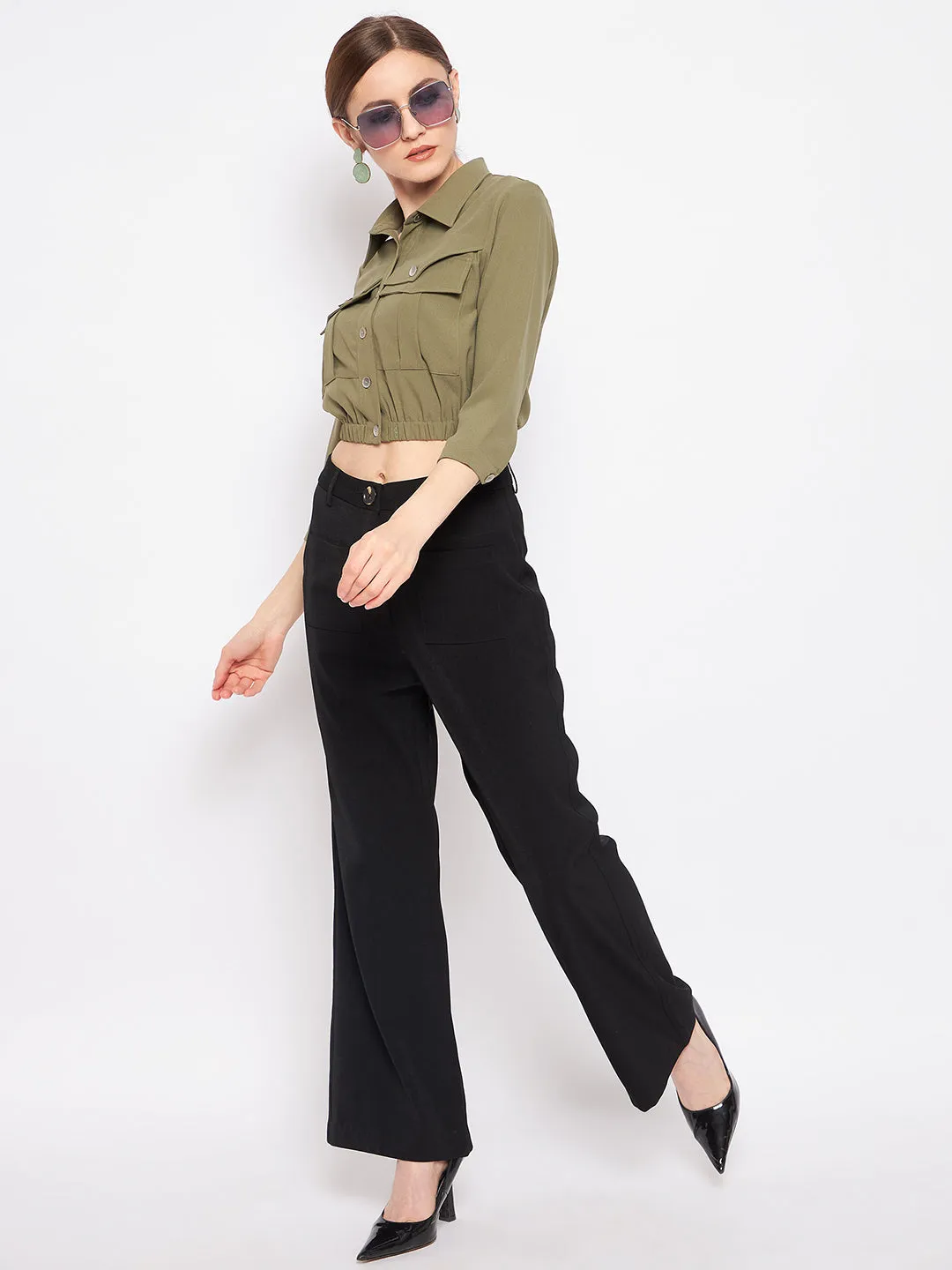 Effortless Style Forest Air Madame Olive Top