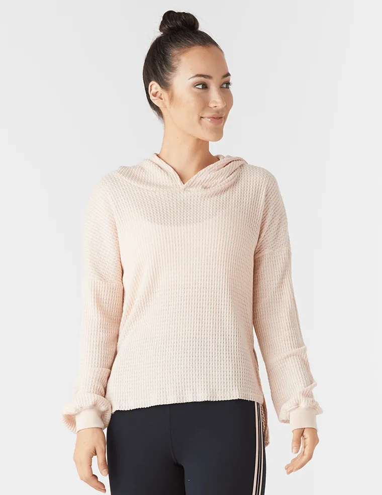 Short Sleeve Glyder Rush Hoodie - Rosewater