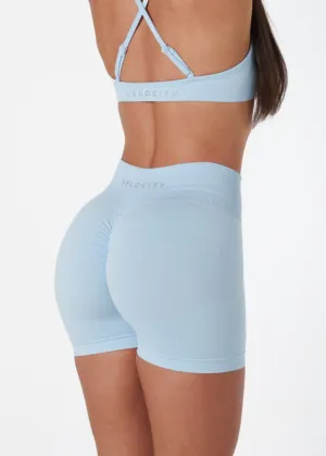 desert style SIGNATURE SCRUNCH SHORTS - SKY