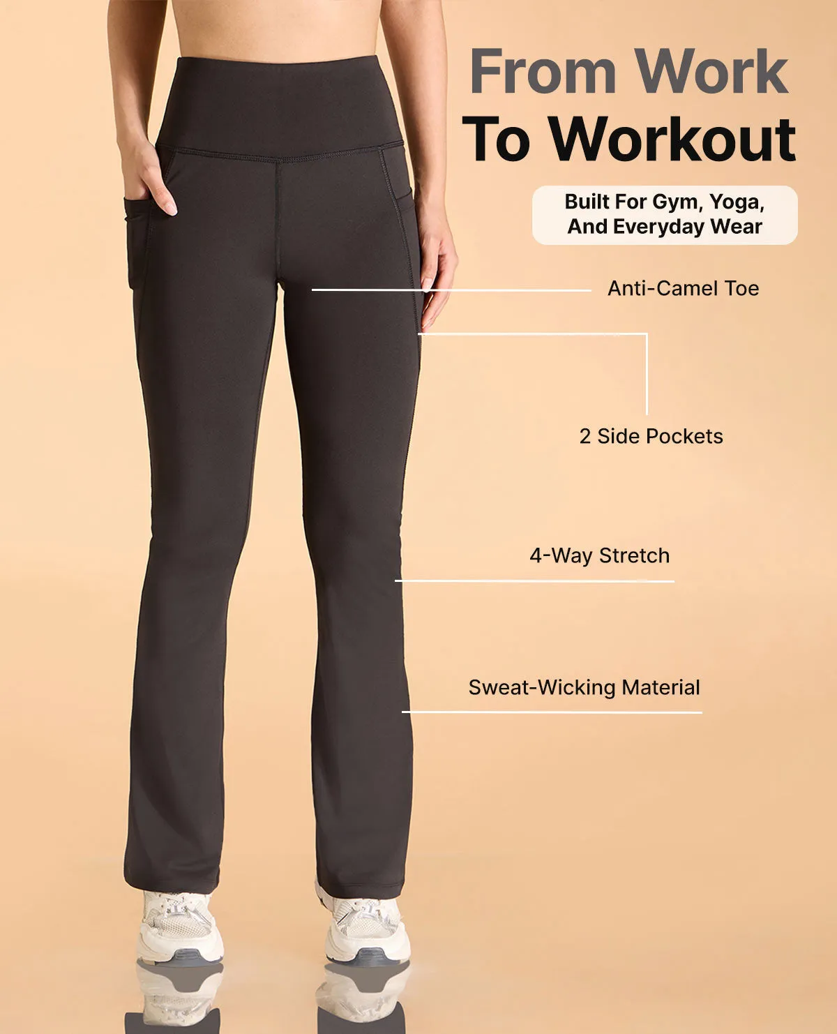 Comfy Vibes Women Stretchable Flared Pants