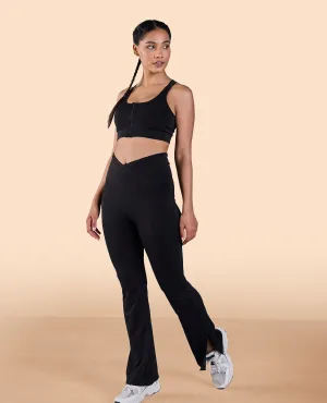 UV protection coating Criss-Cross Flare Pants in Second SKN