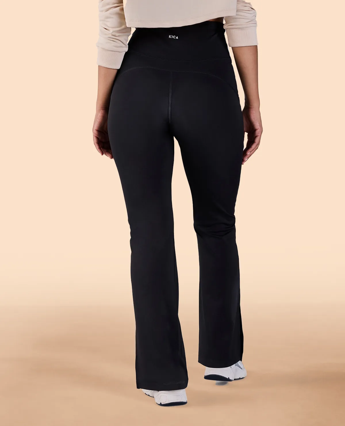 Criss-Cross Flare Pants in Second SKN No Iron