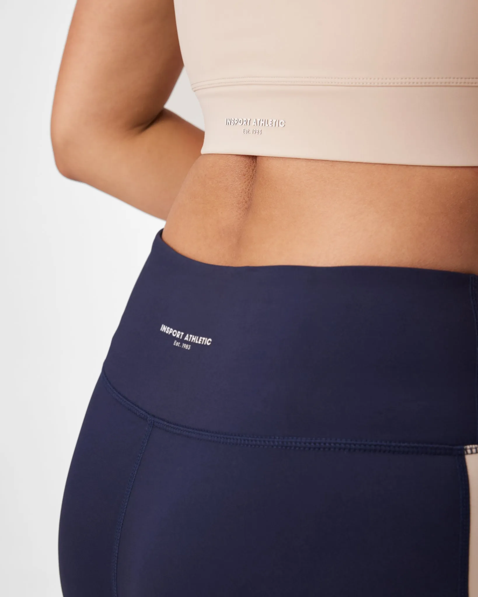 Insport Womens Escape Panel Full Length Tight Navy/Cream Nordic Light