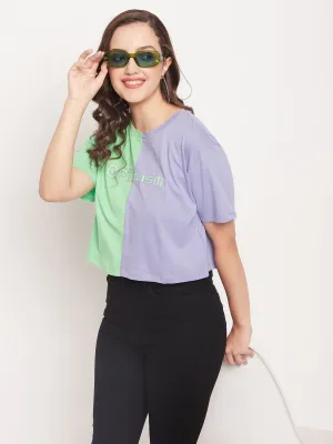 Madame Violet Colourblock Printed T-shirt Timeless Comfort