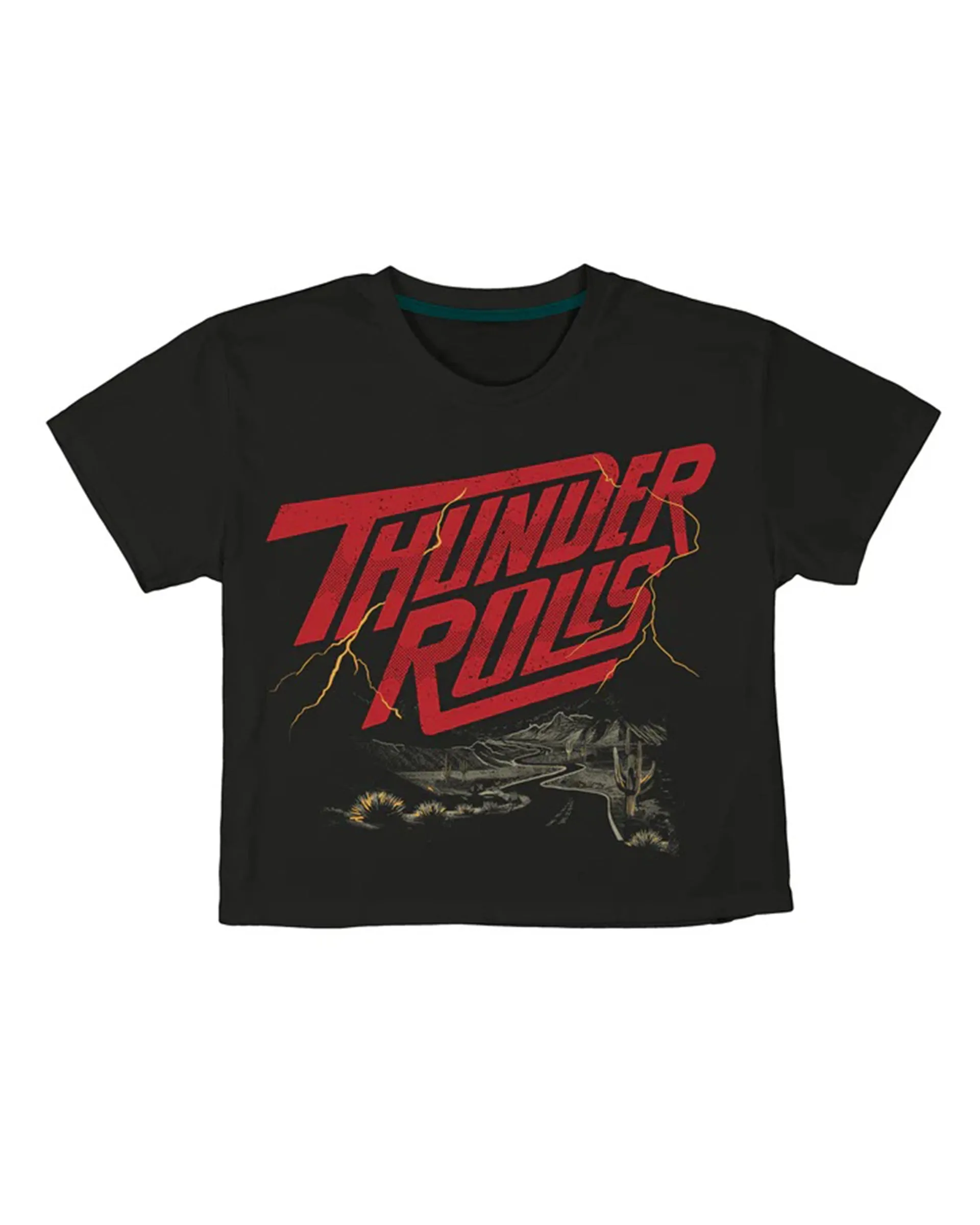 Daily Comfort Style Thunder Rolls Boxy Tee - Vintage Black