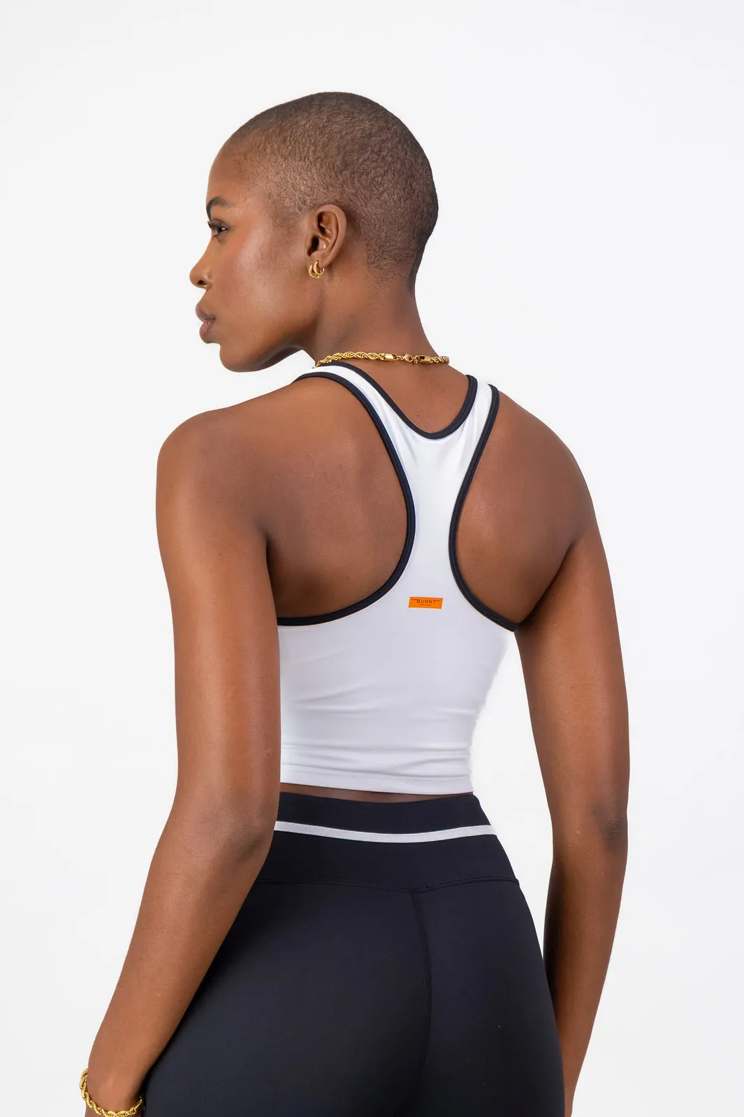 Flexible Armhole Design Lisbon Supportive Tank - White