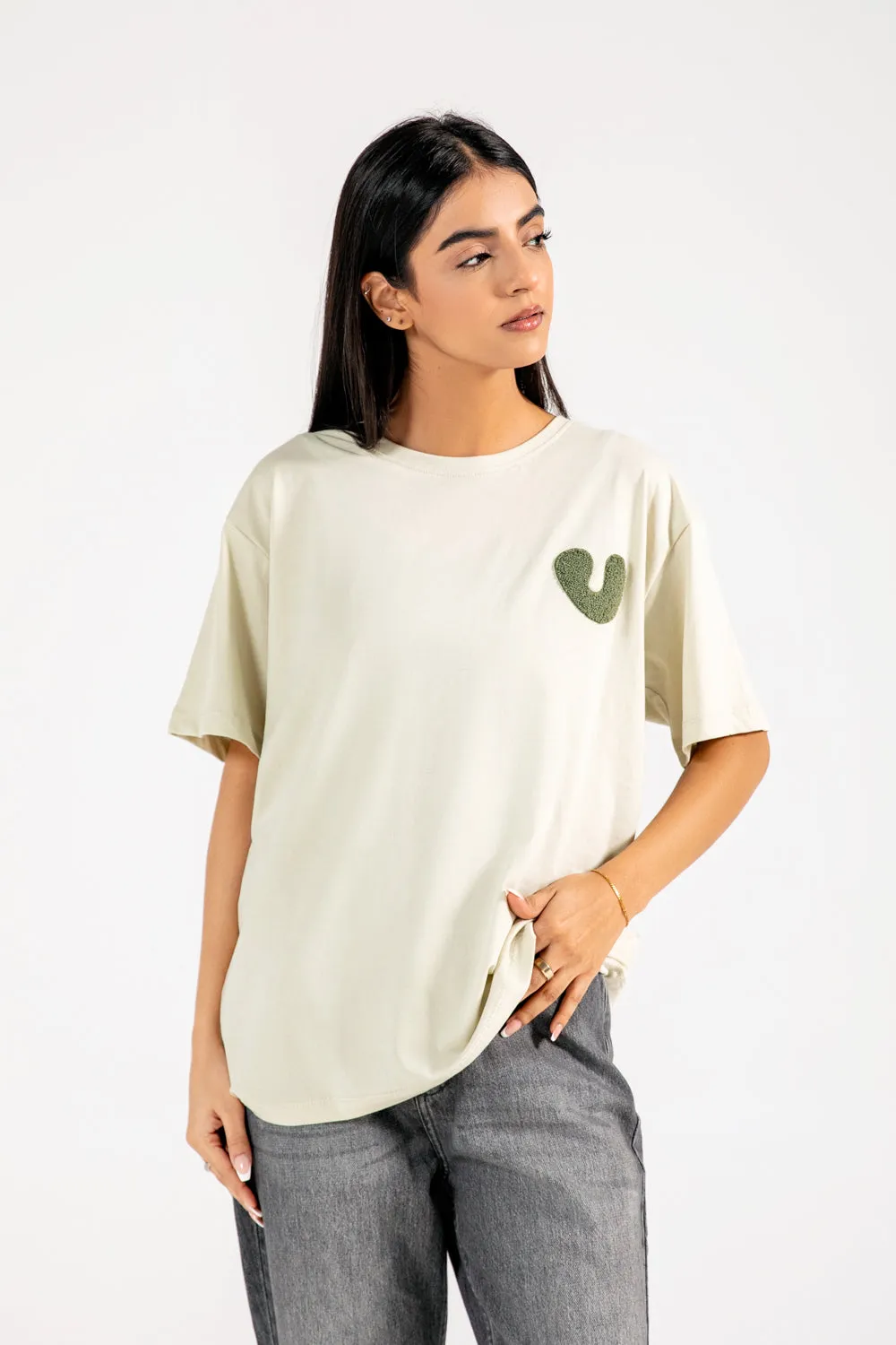 TOWEL EMBROIDERY GRAPHIC TEE MultiPocket Stage Feel